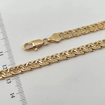 Браслет Xuping Jewelry 6мм 19.5см медзолото позолота 18К плетение муза 1274