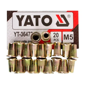 Нитогайка стальная YATO YT-36472 М5 13 мм 20 шт