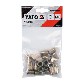 Нитогайка стальная YATO YT-36474 М8 18 мм 20 шт