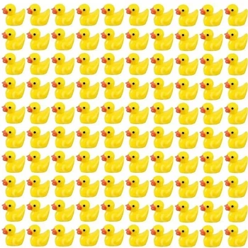 Утята пластиковые миниатюрные 16x18mm (Тип2), 100шт комплект, Yellow