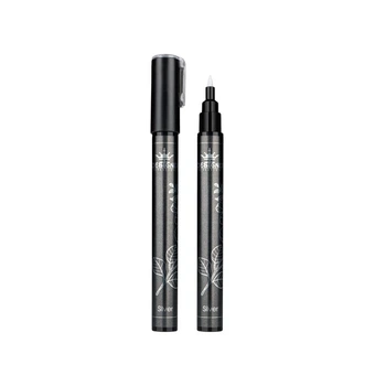 Ручка дизайна ногтей Designer professional Chrom Metal Nail Pen, серебро