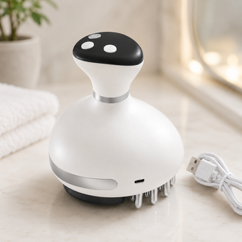 Массажер для кожи головы Smart Body cupping massager / Вакуумный массажер для шеи и спины, антицеллюлитный, USB / Лимфодренажный массажер