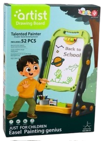 Магнітна дошка LEAN Toys Двостороння сухостираюча 52 елемента 30841 (5905991098010)
