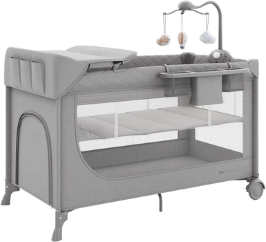 Кровать-манеж с пеленатором Kinderkraft Leody Up Grey (KCLEODUPGRY00AC)
