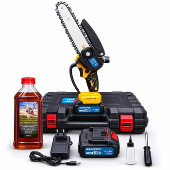 Аккумуляторная бесщеточная мини-пила Krafftec PRO 48V 6Ah