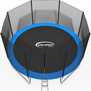 Батут King Sport 435 см 14FT с защитной сеткой и лестницей, большой садовый батут до 150 кг