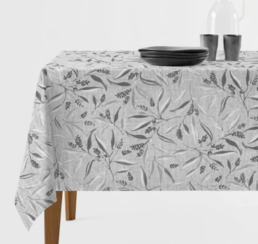 Скатертина Ardesto Grey leaves ART07GL 120х140 см 5235524