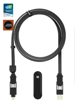 Кабель Rolling Square 6in1, inCharge XL 2 м, чорний (XLM01R)