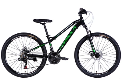 Велосипед AL 26" Formula BLACKWOOD DD FR рама-13" черный с зеленым 2026