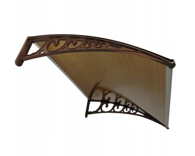 Козырек для двери из поликарбоната Metal-gum KlasK60x100 100 х 60 см навес для балкона Коричневый
