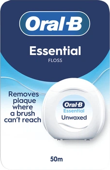 Зубная нить Oral-B Essential Floss Невощеная 50 м (8006530046152)