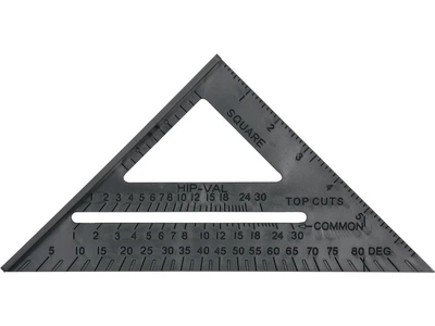 Кутник теслярський VOREL 180 мм 90° і 45° для крокв 18530