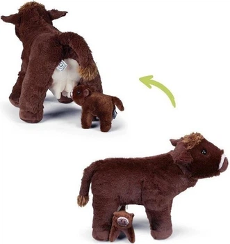 Maskotka Mamanimals Mama krówka z młodą krówką MM2020608 (712221431548)