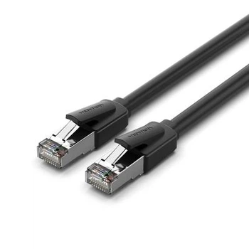 Патч-корд 1м, S/FTP cat 8 RJ-45 black Vention (IKKBF)