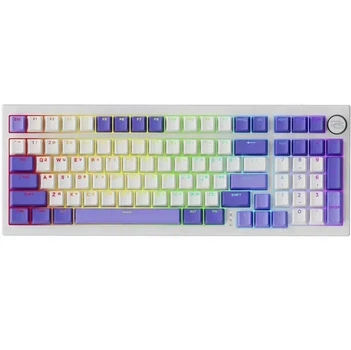 Беспроводная механическая клавиатура Proove Gaming Slicker Special Edition White Purple, Huano Kobe, RGB, (2.4G/Bluetooth/USB)