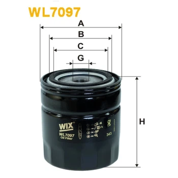 Фільтр оливи WIX FILTERS Газель двигун 406 високий (WL7097)