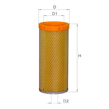 Фільтр повітряний ALPHA FILTER ДТ-75М/-75Н, Т-130, Дон-800, СК-5М Нива, ЗІЛ-5301 Бичок, ДЗ-99/-99А, ПАЗ внутрішній (AF 0752B)