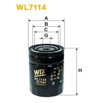 Фільтр оливи WIX FILTER Газель, УАЗ, Волга (аналог М-014) (WL7114)