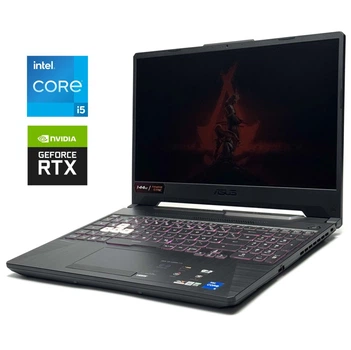 Ігровий ноутбук Asus TUF Gaming F15 FX506HM / 15.6" (1920x1080) IPS / Intel Core i5-11400H (6 (12) ядер по 2.7 - 4.5 GHz) / 16 GB DDR4 / 512 GB SSD / nVidia GeForce RTX 3060, 6 GB GDDR6, 192-bit / WebCam / Win 11 б/в