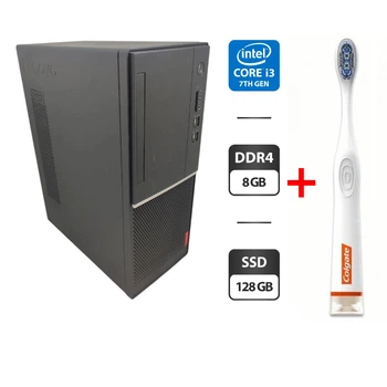 Компьютер Lenovo V520 Tower / Intel Core i3-7100 (2 (4) ядра по 3.9 GHz) / 8 GB DDR4 / 128 GB SSD / Intel HD Graphics 630 б/у + Подарок Умная интерактивная зубная щетка Colgate Connect M1 / Bluetooth
