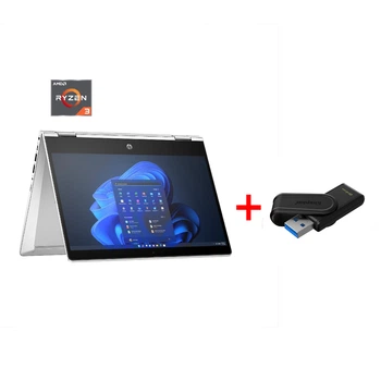 Ультрабук-трансформер HP ProBook x360 435 G10 / 13.3" (1920x1080) IPS Touch / AMD Ryzen 3 7330U (4 (8) ядра по 2.3 - 4.3 GHz) / 16 GB DDR4 / 256 GB SSD / AMD Radeon RX Vega 6 Graphics / WebCam / Win 11 Pro б/в + Подарунок Накопичувач Kingston 64 ГБ
