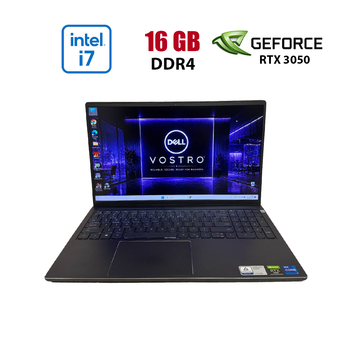 Ігровий ноутбук Б-клас Dell Vostro 7510 / 15.6" (1920x1080) IPS / Intel Core i7-11800H (8 (16) ядер по 2.3 - 4.6 GHz) / 16 GB DDR4 / 512 GB SSD / nVidia GeForce RTX 3050 Ti, 4 GB GDDR6, 128-bit / WebCam б/в