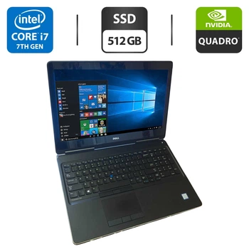 Мобільна робоча станція Dell Precision 7520 / 15.6" (1920x1080) IPS / Intel Core i7-7820HQ (4 (8) ядра по 2.9 - 3.9 GHz) / 16 GB DDR4 / 512 GB SSD / nVidia Quadro M1200, 4 GB GDDR5, 128-bit / WebCam б/в