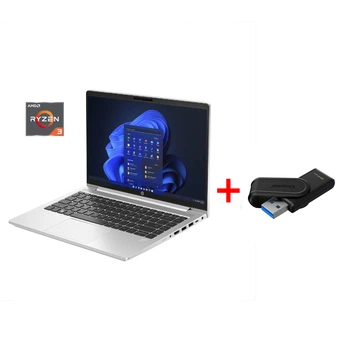 Ультрабук Б-клас HP ProBook 445 G10 / 14" (1920x1080) IPS / AMD Ryzen 3 7330U (4 (8) ядра по 2.3 - 4.3 GHz) / 8 GB DDR4 / 256 GB SSD / AMD Radeon RX Vega 6 Graphics / WebCam / Win 11 Pro б/в + Подарунок Флеш-накопичувач Kingston 64 ГБ