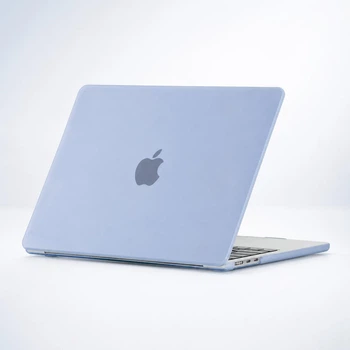 Чехол-накладка для MacBook Pro 13" 2016–2022 A1706/A1708/A1989/A2159/A2289/A2251/A2338 M1/M2, твердый пластиковый защитный кейс Lilac матовая голубая