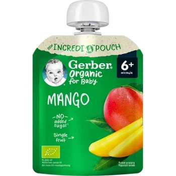 Детское пюре Gerber Organic манго с 6 месяцев 80 г (1227092)