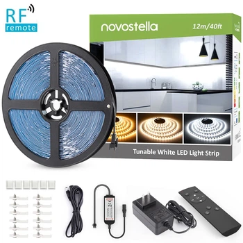 Светодиодная лента Novostella Tunable White 12м (NVS01CW12UK) с пультом ДУ, LED лента белая 24V регулируемая - Б/У