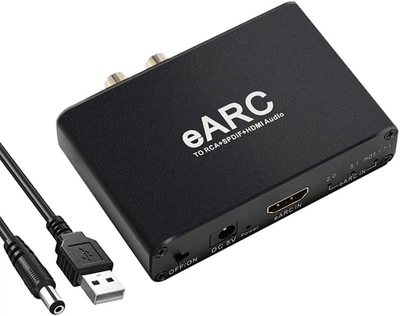 Аудиоэкстрактор HDMI eARC ARC на Optical SPDIF RCA 3.5 мм, ЦАП DAC, конвертер звука для телевизора