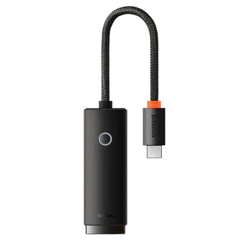Адаптер Baseus WKQX000301 Lite, RJ45, Type-C, Черный - 360428