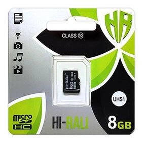 Карта памяти microSDHC (UHS-1) HI-RALI 8GB class 10 (без адаптера)