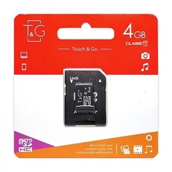Карта памяти microSDHC 4GB class 10 T&G (с адаптером)