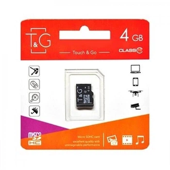 Карта памяти microSDHC 4GB class 10 T&G (без адаптера)