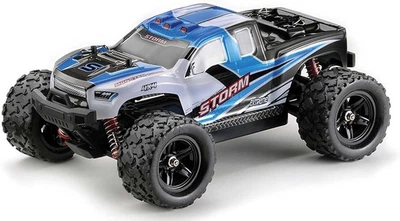 Машинка 4WD Monster Truck на радиоуправлении противоударный корпус, резиновые шины, скорость до 36 км/ч Голубой (i7-165373)