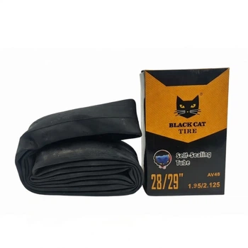 Антипрокольная камера BLACK CAT 28/29 х 1.95/2.125 AV 48 мм, с гелем-герметиком, автонипель (Shrader)