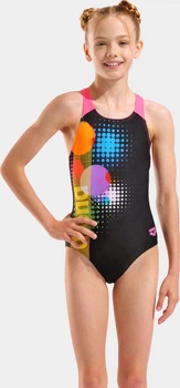 Купальник закритий для дівчат Arena DOTS SWIMSUIT SWIM PRO BACK Чорний 128 см (010745-559-128)