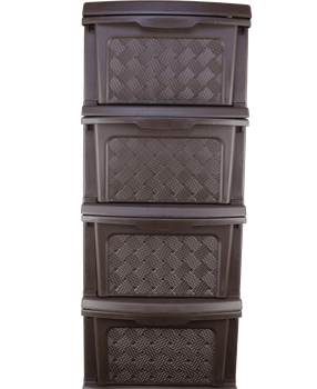 Комод пластиковый R-Plastic «Компакт» на 4 ящика 34×40×86 см