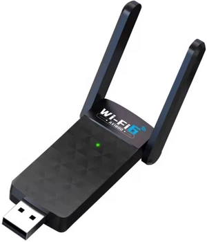 Сетевой беспроводной WIFI 6 Адаптер 1800 Мбит/с для ПК и ноутбука 2.4G + 5.8G USB 3.0 игровой двухдиапазонный WI-FI вайфай ресивер модуль для компьютера внешняя сетевая карта 5.8 ГГц 2 антенны L4 Max