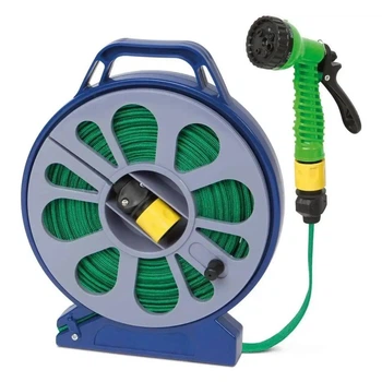 Шланг садовый для полива Garden Hose на катушке с пистолетом 15 м