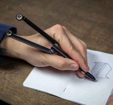 Ручка-балисонг Spyderco Baliyo Ink Pen Black ,для письма и тренировок флиппинга, картридж: Spyderco Bali Yo Fisher Space Pen ,чорная