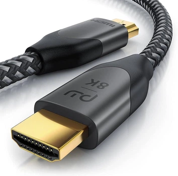 Кабель HDMI 2.1 PrimeWire 8K 60Hz / 4K 120Hz (5 метрів) - Нейлонове обплетення - Б/В