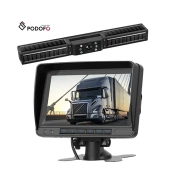 Беспроводная система видеонаблюдения Podofo SH4AMPOD: 7" IPS FHD монитор с DVR и солнечная камера (10000mAh, IP68) для - Б/У