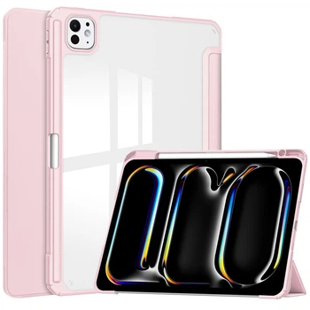 Чохол Clear Acrylic для iPad Pro 11 (2024) M4 з місцем для стілусу Рожевий