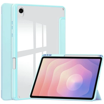 Чехол Clear Acrylic Samsung Galaxy Tab S11 (2025) SM-X730, SM-X736 с местом для стилуса Голубой