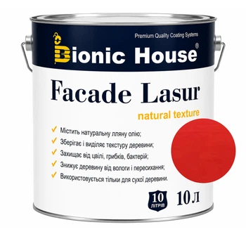 Фарба для дерева FACADE LASUR Bionic-House 10л Барбарис