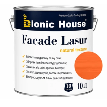 Фарба для дерева FACADE LASUR Bionic-House 10л Горобина