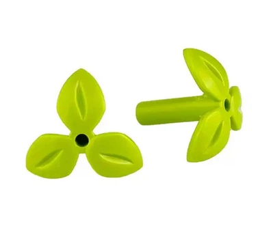 Растение совместимое с лего Plant Stem with Bar, 3 Leaves, and Small Pin Hole 10шт